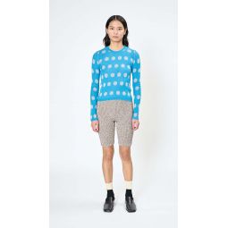 Polka Dot Sweater - Light Blue