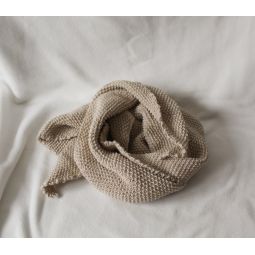 bandana Knit Triangle Scarf - Pearl