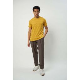 Japanese Slow-Knit Cotton Jersey T-Shirt - Yellow