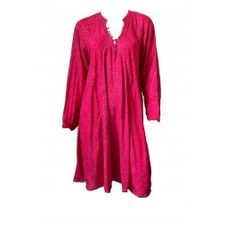 Fiore Short Dress - Raspberry