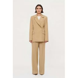 Mateo Double Breasted Blazer - Camel