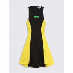 Sporty Jersey Tennis Dress - Black/Yellow