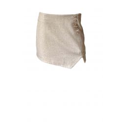 Taranto Button Skirt - Linen