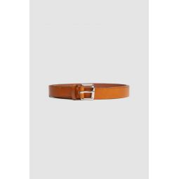 Simple Boucle Leather Belt - Hazel