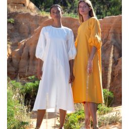 Shona organic cotton dress - Ochre