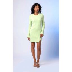 Lana Knit Mini Dress - Lime