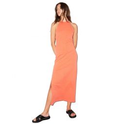 Bib Halter Dress - Orange Sunset
