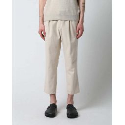 Canvas Cropped Trouser - NATURAL