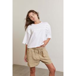 Ruffled Half sleeve Cotton T-shirt