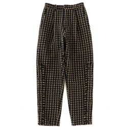 Woven Recycle Wool Side Button Tapered Pants