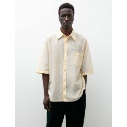 Embroidered Logo SS Shirt - Yellow Stripe