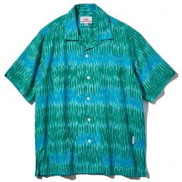 Five Pocket Island Shirt - Green Ikat