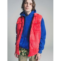 Cotton Puffer Vest - Red