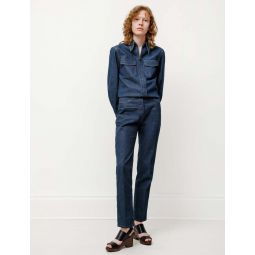 Fitted Denim Pants Jean - Blue