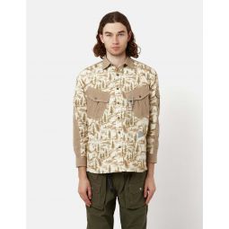 And Wander In The Mountain Printed Shirt - Beige
