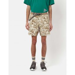 And Wander In The Mountain Printed Shorts - Beige