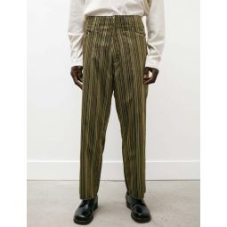 Normal Velvet Jeans - Multi Green Stripe