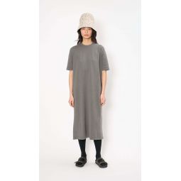 Short Sleeve Crewneck Dress - Lava