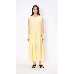 Sleeveless Longuette Dress - Canary Yellow