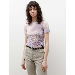 Super Slim T Shirt - Light Flowers Print