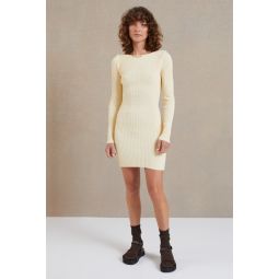 Bec + Bridge Lyla Knit Long Sleeve Mini Dress - Butter