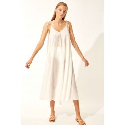 Maxi Dress - Embroidered Voile