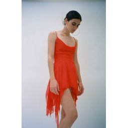Cowl Neck Mini Dress - Poppy