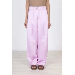 Blurred Satin Pants - Candy