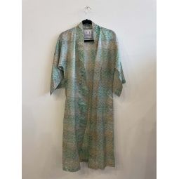 Handwoven Silk Robe - Various Green