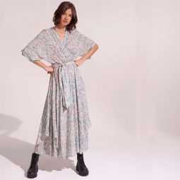 Woman Adha Long Dress - Blue Feuille