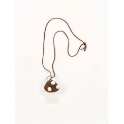 Small Mushroom Keychain/Necklace - Brown