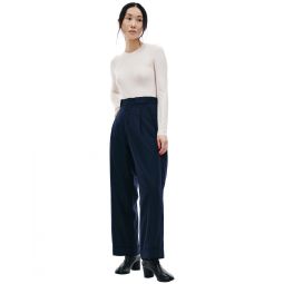 Striped Padded Wool Trousers