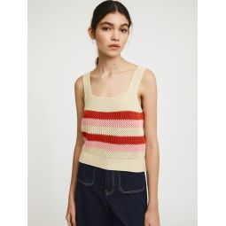 Layla Top - Cream/Red