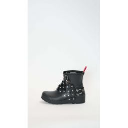 Chain Rubber Rain Boots - Black