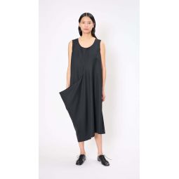 Layered Wool Dress - Black