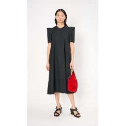 Wool Oxford Dress - Black