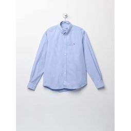 Fox Head Embroidery Classic Shirt - Light Blue