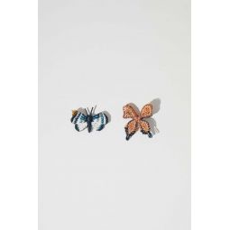 Oscar De La Renta Mismatched Dreamcatcher Butterfly Earrings - Multi
