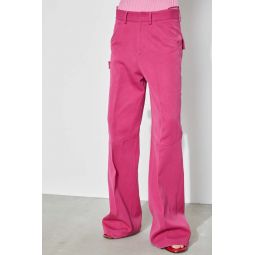 Tailored Cargo-style Pants - Magenta