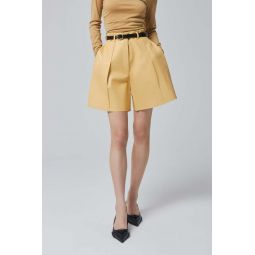 Wide Short Trousers With Pleats