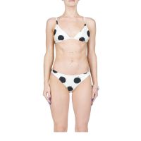 Bwai Bikini Top - Macadamia Black Dot Print