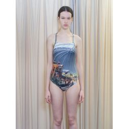 Crossback Swimsuit - Tropical Island