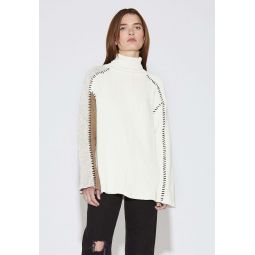 Oversized Stitch Sweater - Off White