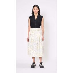 Pleated Mid Skirt - Butter