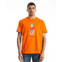 Knit Bear Graphic T-Shirt - Orange