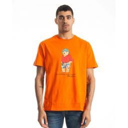 Knit Bear Graphic T-Shirt - Orange