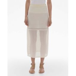 Knit Midi Skirt - Ivory
