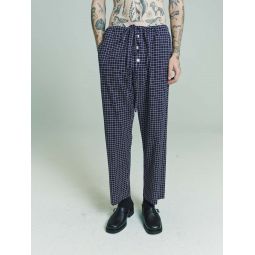 Midnight Grid Pajama Pant - Black