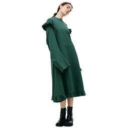 Ruffle Midi Dress - Green