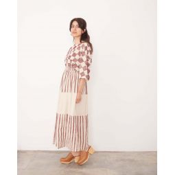 Double Layered Skirt - Stripe Print